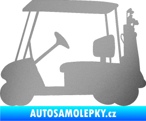 Samolepka Golfista 012 levá vozík stříbrná metalíza