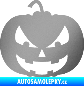 Samolepka Halloween 016 levá dýně stříbrná metalíza