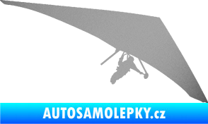Samolepka Hang Glider 001 pravá rogalo stříbrná metalíza