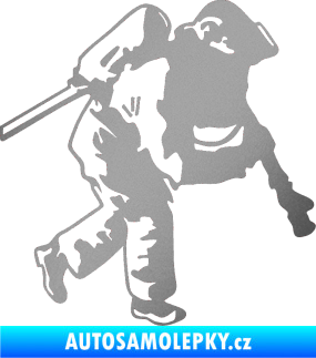 Samolepka Hasič 006 pravá stříbrná metalíza