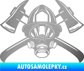 Samolepka Hasič 014 stříbrná metalíza