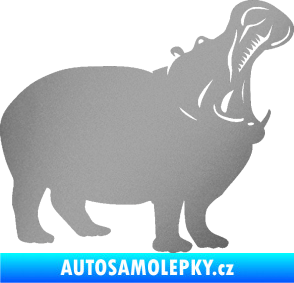 Samolepka Hroch 002 pravá stříbrná metalíza