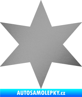 Samolepka Hvězda 002 stříbrná metalíza