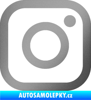 Samolepka Instagram logo stříbrná metalíza