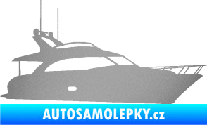 Samolepka Jachta 001 pravá stříbrná metalíza