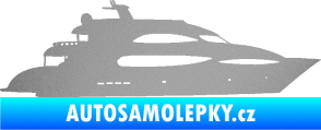 Samolepka Jachta 002 pravá stříbrná metalíza