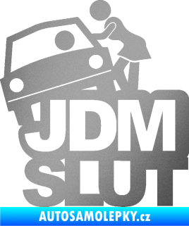Samolepka JDM Slut 001 stříbrná metalíza