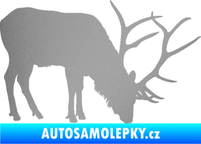 Samolepka Jelen 008 pravá stříbrná metalíza