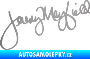 Samolepka Podpis Jeremy Mayfield  stříbrná metalíza