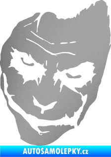 Samolepka Joker 002 levá tvář stříbrná metalíza