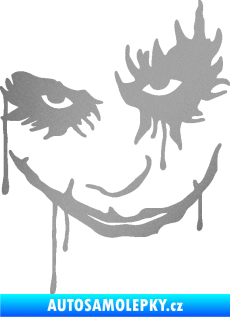 Samolepka Joker 003 levá tvář stříbrná metalíza