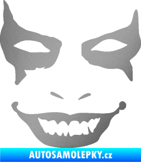 Samolepka Joker 004 tvář levá stříbrná metalíza
