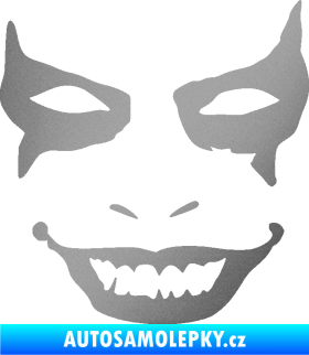 Samolepka Joker 004 tvář pravá stříbrná metalíza