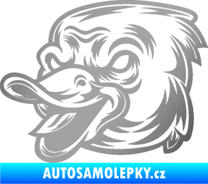 Samolepka Káčátko 001 levá stříbrná metalíza