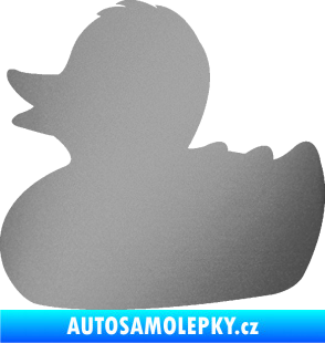 Samolepka Kachnička 001 levá stříbrná metalíza