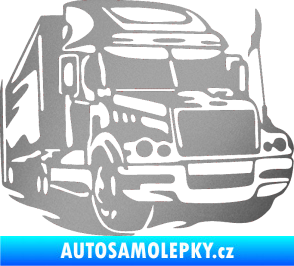 Samolepka Kamion 002 pravá nákladní auto stříbrná metalíza