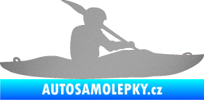 Samolepka Kanoista 003 pravá stříbrná metalíza