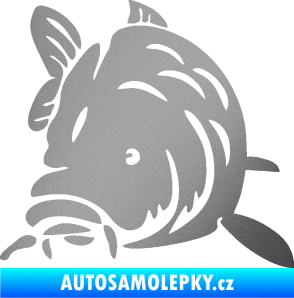 Samolepka Kapr 002 levá stříbrná metalíza