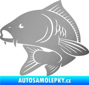 Samolepka Kapr 008 levá stříbrná metalíza