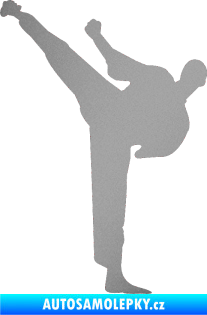 Samolepka Karate 001 levá stříbrná metalíza