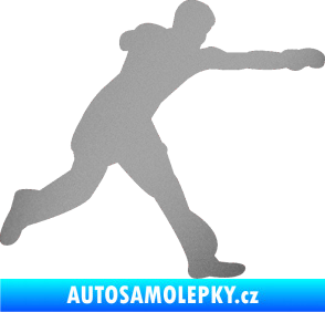 Samolepka Karate 004 pravá stříbrná metalíza
