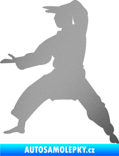Samolepka Karate 006 levá stříbrná metalíza