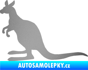 Samolepka Klokan 002 levá stříbrná metalíza