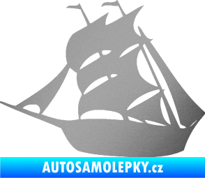 Samolepka Koráb 001 levá stříbrná metalíza