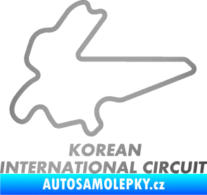 Samolepka Okruh Korean International Circuit stříbrná metalíza