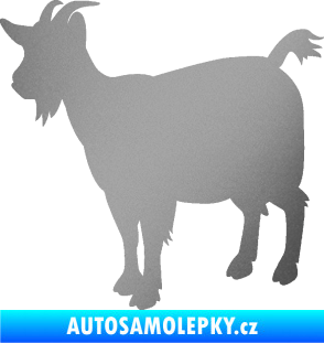 Samolepka Koza 001 levá stříbrná metalíza