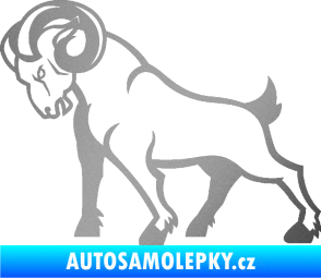 Samolepka Kozel 002 levá stříbrná metalíza