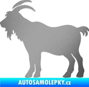 Samolepka Kozel 008 levá silueta stříbrná metalíza