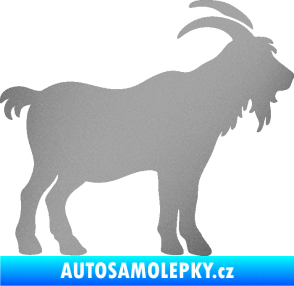 Samolepka Kozel 008 pravá silueta stříbrná metalíza