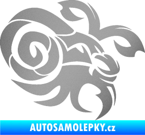 Samolepka Kozoroh 003 pravá stříbrná metalíza