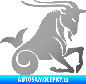 Samolepka Kozoroh 004 pravá stříbrná metalíza