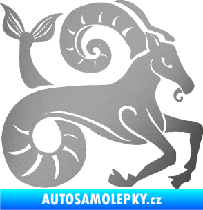 Samolepka Kozoroh 005 pravá stříbrná metalíza