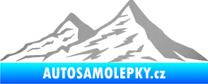Samolepka Krajina hory 009 levá stříbrná metalíza