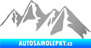 Samolepka Krajina hory 015 pravá stříbrná metalíza