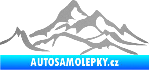 Samolepka Krajina hory 017 levá stříbrná metalíza