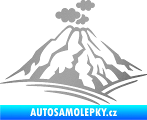 Samolepka Krajina hory 018 levá stříbrná metalíza