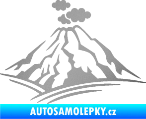 Samolepka Krajina hory 018 pravá stříbrná metalíza
