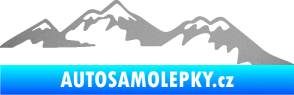 Samolepka Krajina hory 020 pravá stříbrná metalíza