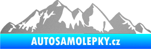 Samolepka Krajina hory 021 levá stříbrná metalíza