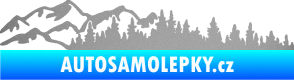 Samolepka Krajina hory 030 levá stříbrná metalíza