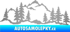 Samolepka Krajina hory 033 levá stříbrná metalíza