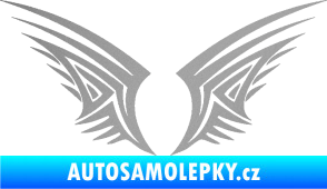 Samolepka Křídla 005 stříbrná metalíza