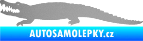 Samolepka Krokodýl 002 levá stříbrná metalíza