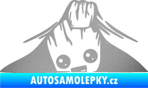 Samolepka Kuk 007 levá Groot vykukuje stříbrná metalíza