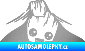 Samolepka Kuk 007 pravá Groot vykukuje stříbrná metalíza