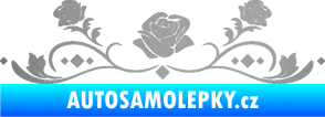 Samolepka Květina dekor 039 růžičky stříbrná metalíza